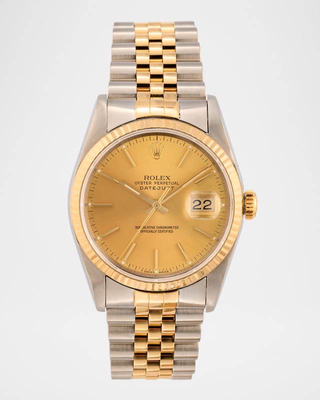 Rolex Stainless Steel and 18K Yellow Gold Datejust 36mm Vintage 1998 Watch